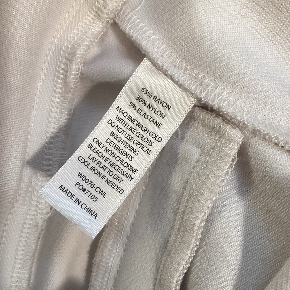Betabrand Dress Yoga Pant White Straight Size Medium Petite W0076 - Picture 6 of 12